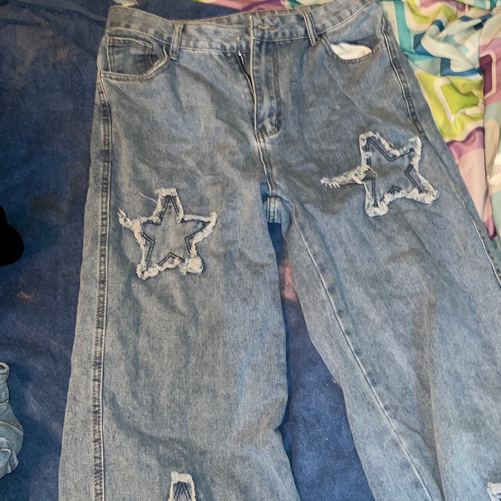 73% cotton stars jeans BROKEN BUTTON